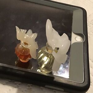 Vintage Perfume Bottles with Sculpted Lids miniature